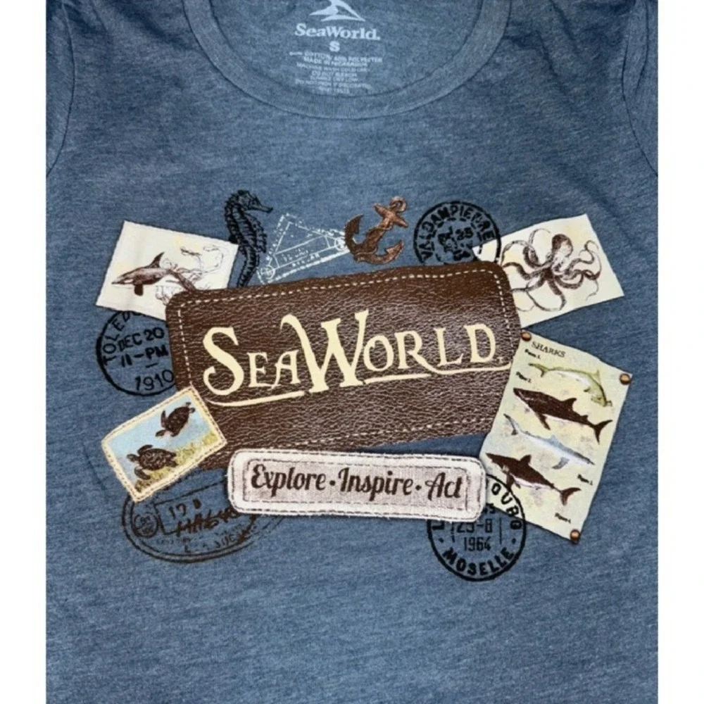 Sea World Women's Tee Shirt Short Sleeve, 2XL - Picture 2 of 7